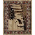 Mayberry Rug Mayberry Rug AD8001 5X8 5 ft. 3 in. x 7 ft. 3 in. American Destination Deer River Area Rug AD8001 5X8